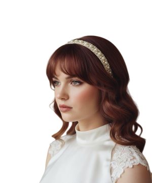 Ivory Pearl Lace Bridal Headband