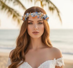 Coastal Floral Bridal Crown