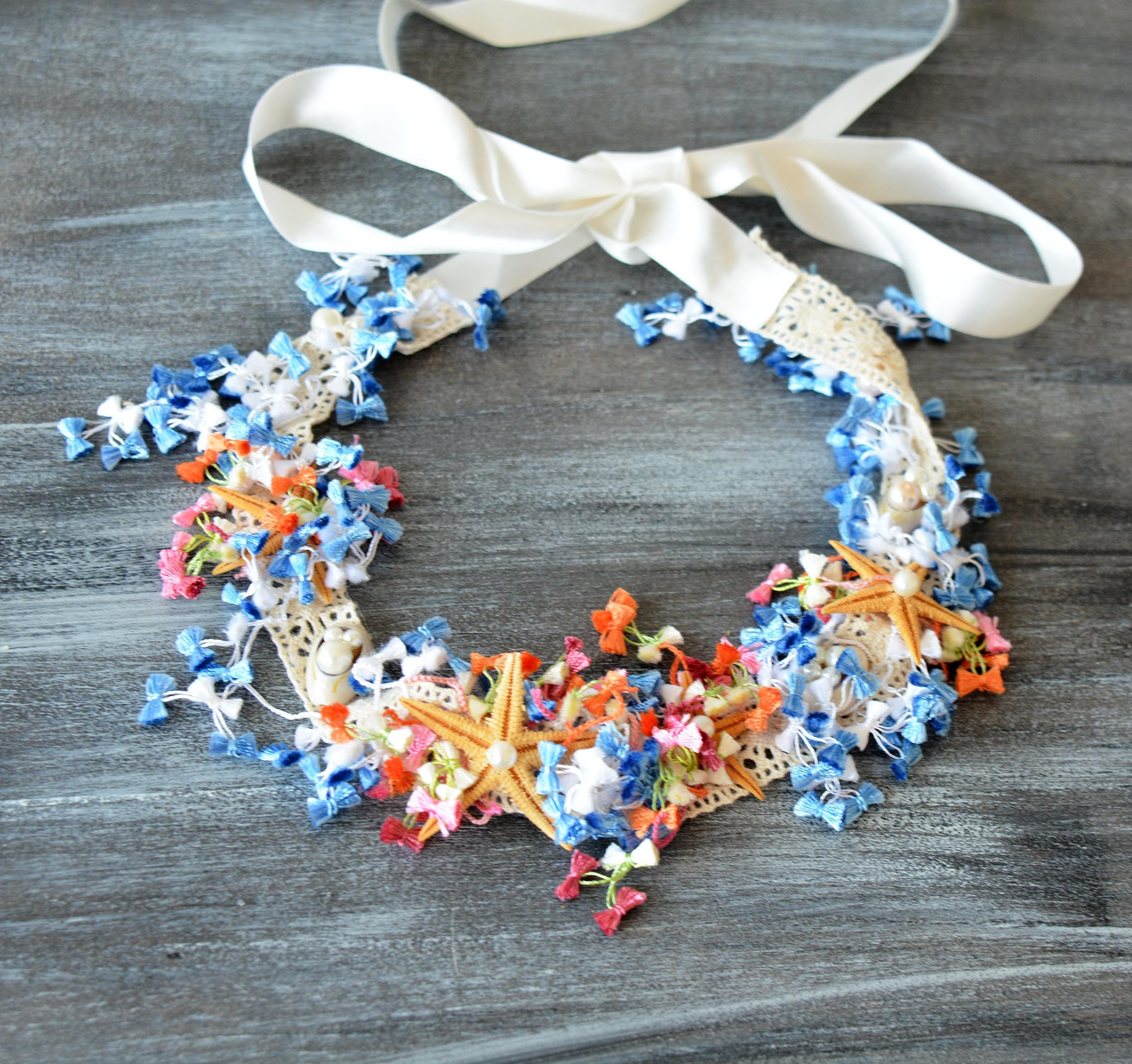 Coastal Floral Bridal Crown - Image 6