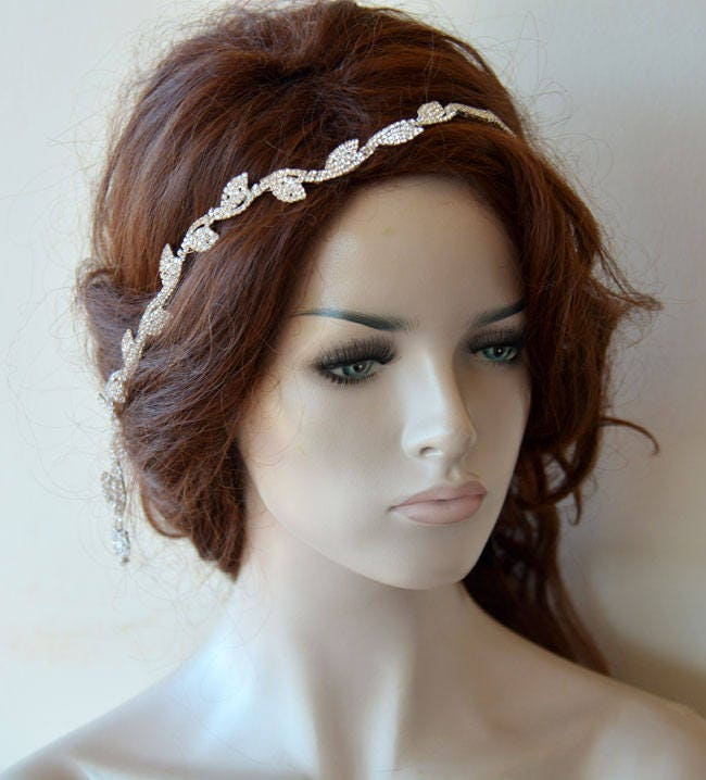 Crystal leaf and willow hair accessory - Image 4
