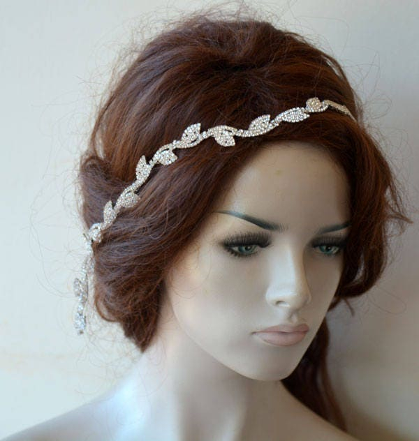 Crystal leaf and willow hair accessory - Image 5