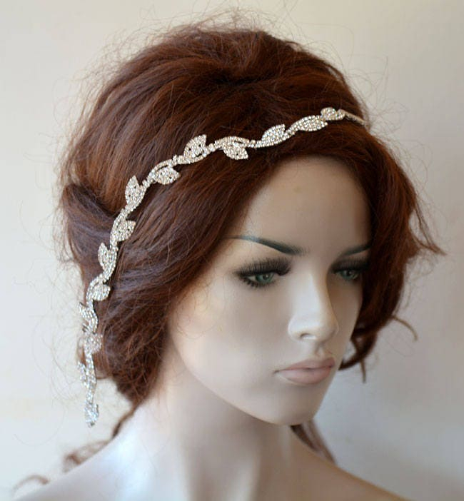 Crystal leaf and willow hair accessory - Image 6