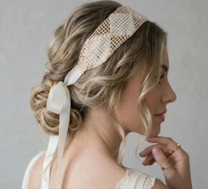 Pearl Crochet Bridal Headband