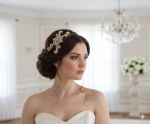 Crystal Pearl Filigree Bridal Headband